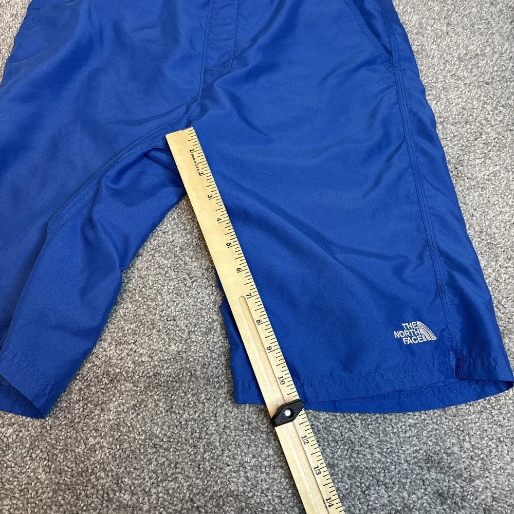 The North Face Shorts Boys Large 14/16 Blue Swim Trunks Mesh Lined Elastic Waist